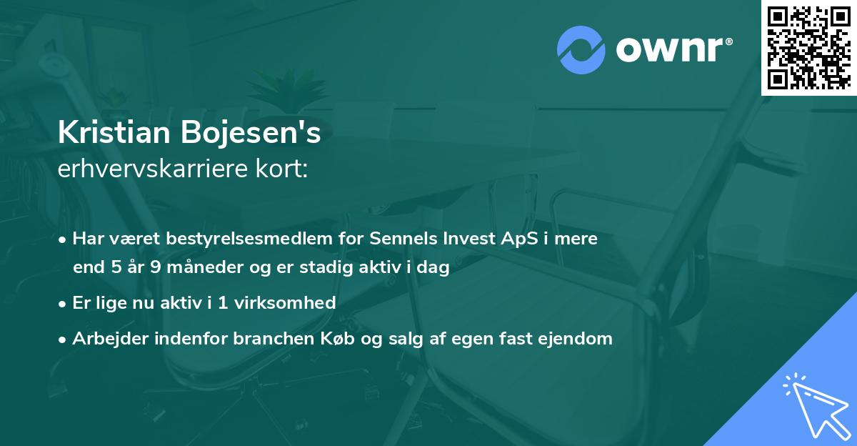 Kristian Bojesen's erhvervskarriere kort