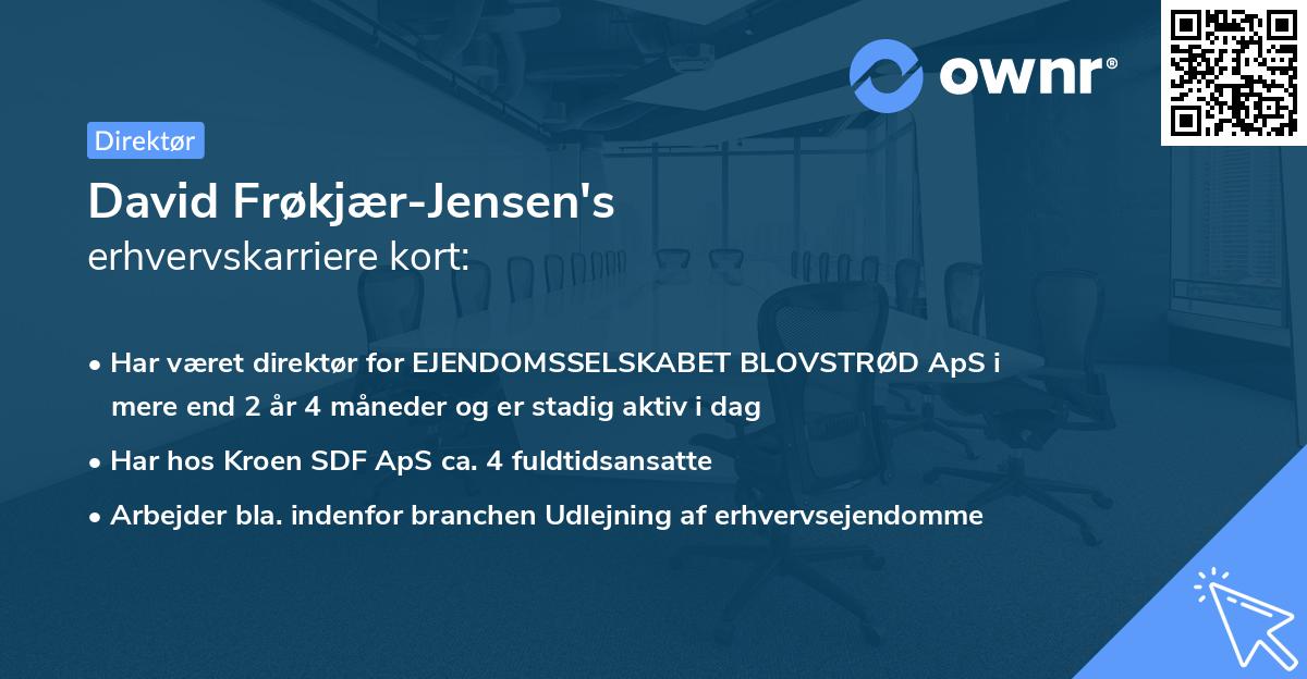 David Frøkjær-Jensen's erhvervskarriere kort