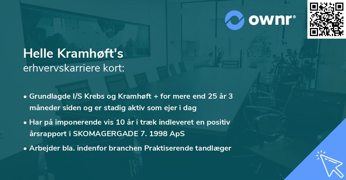 Helle Kramhøft's erhvervskarriere kort