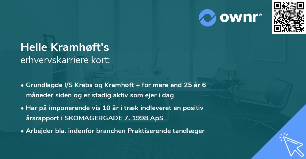 Helle Kramhøft's erhvervskarriere kort