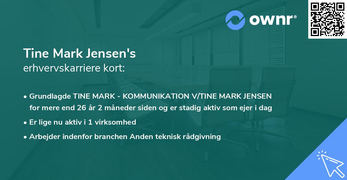 Tine Mark Jensen's erhvervskarriere kort