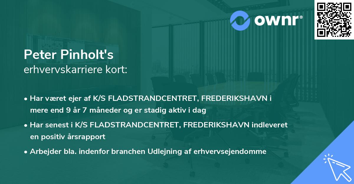 Peter Pinholt's erhvervskarriere kort