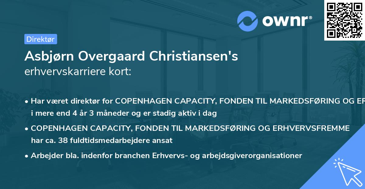 Asbjørn Overgaard Christiansen's erhvervskarriere kort