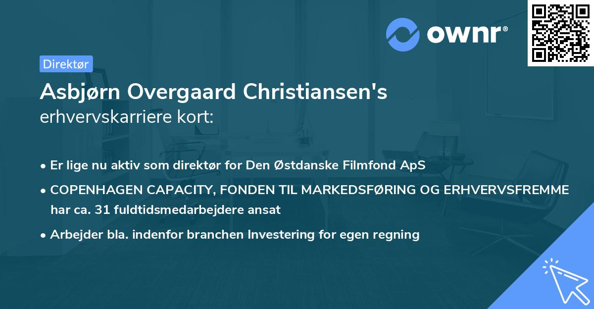 Asbjørn Overgaard Christiansen's erhvervskarriere kort