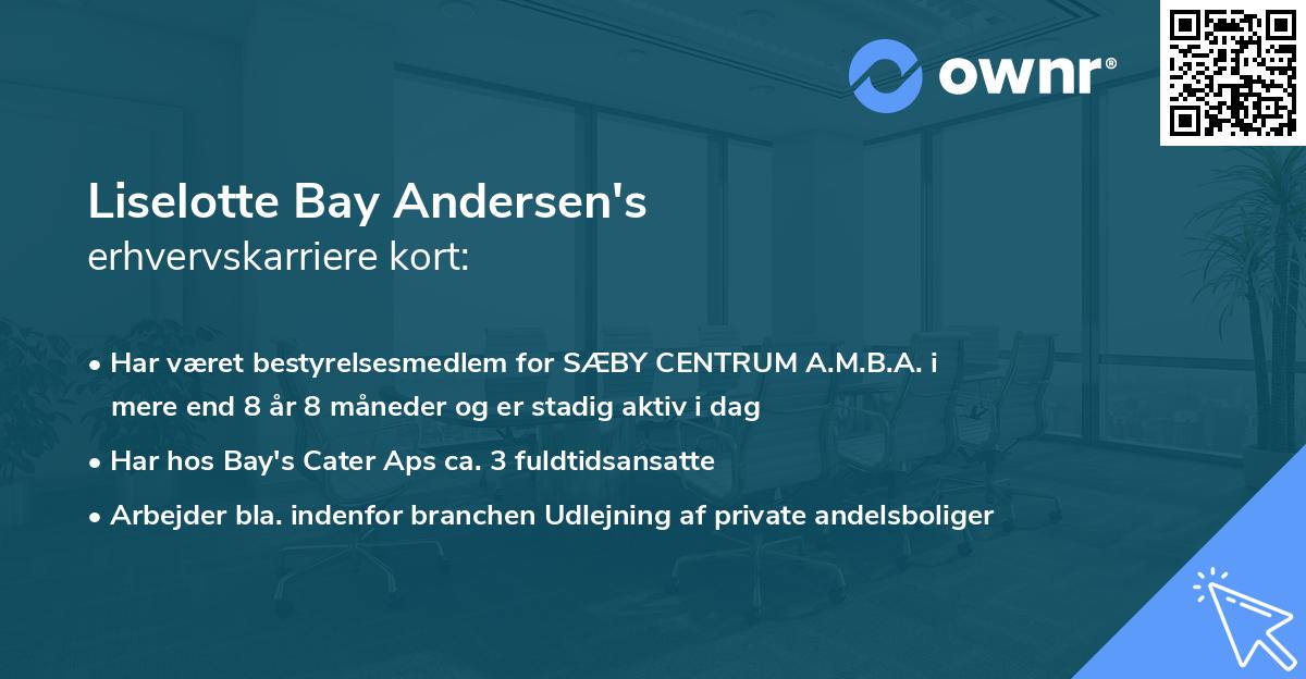 Liselotte Bay Andersen's erhvervskarriere kort