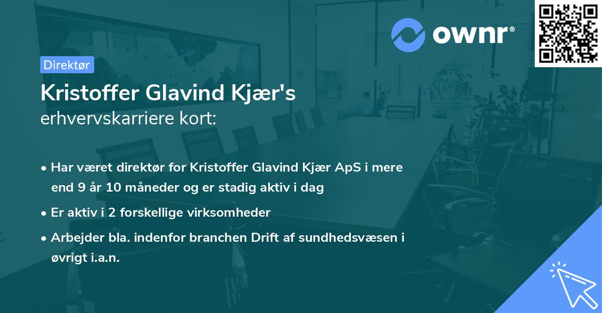 Kristoffer Glavind Kjær's erhvervskarriere kort