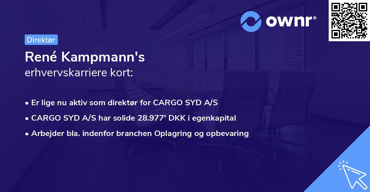 René Kampmann's erhvervskarriere kort