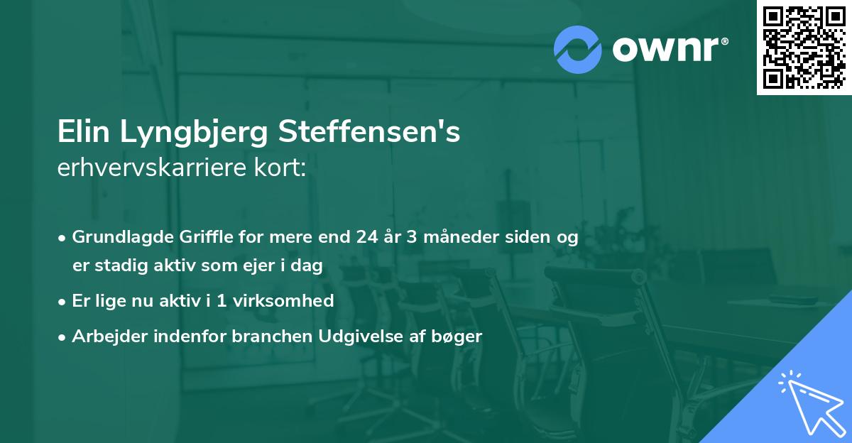 Elin Lyngbjerg Steffensen's erhvervskarriere kort