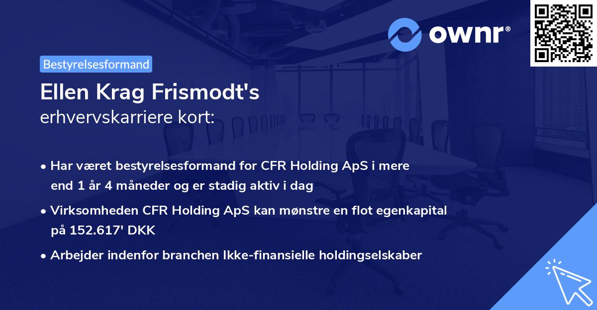 Ellen Krag Frismodt's erhvervskarriere kort