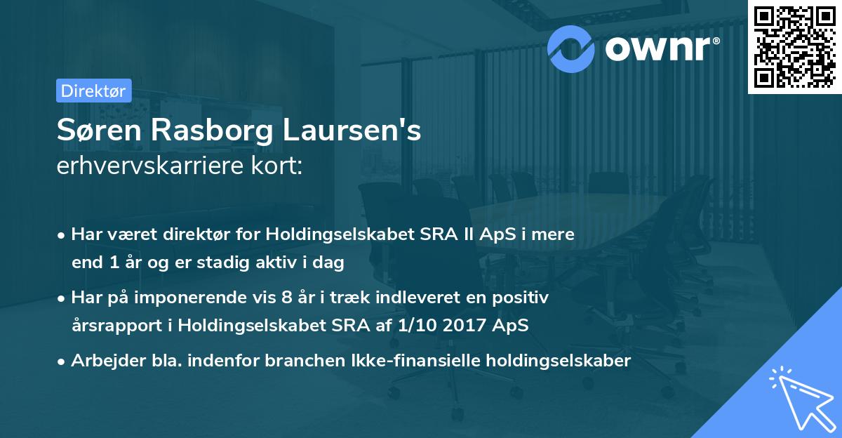 Søren Rasborg Laursen's erhvervskarriere kort