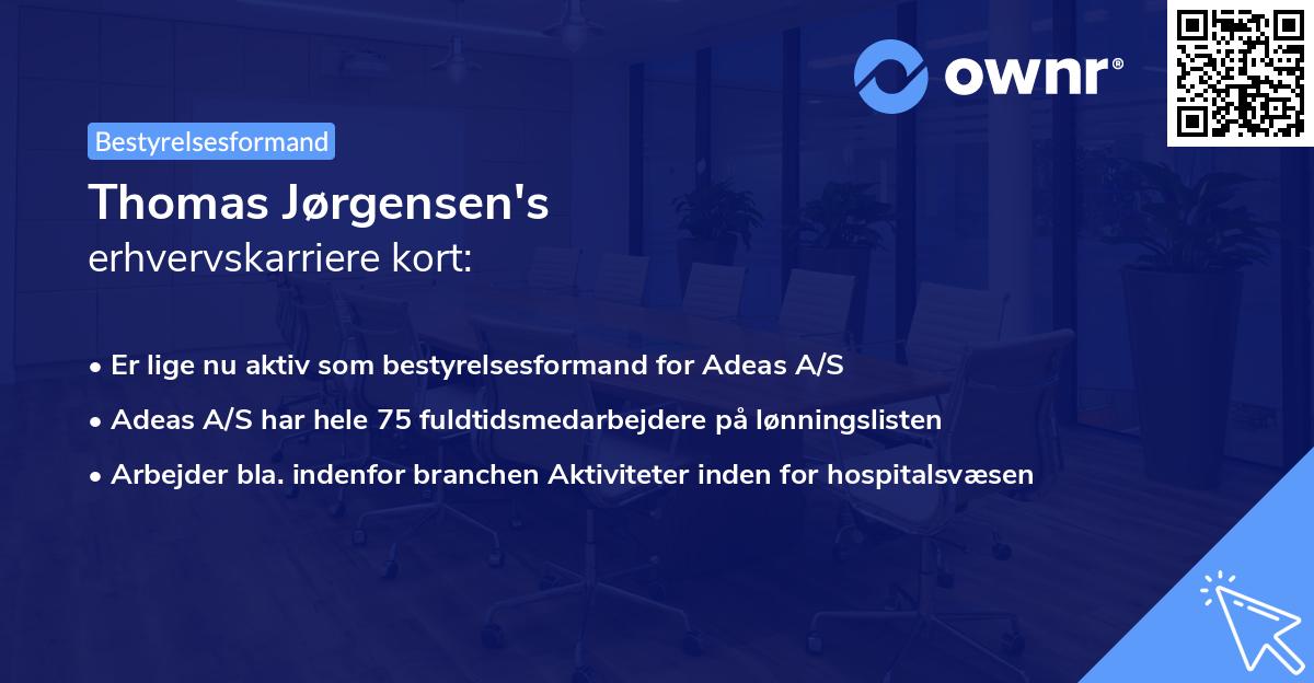 Thomas Jørgensen's erhvervskarriere kort