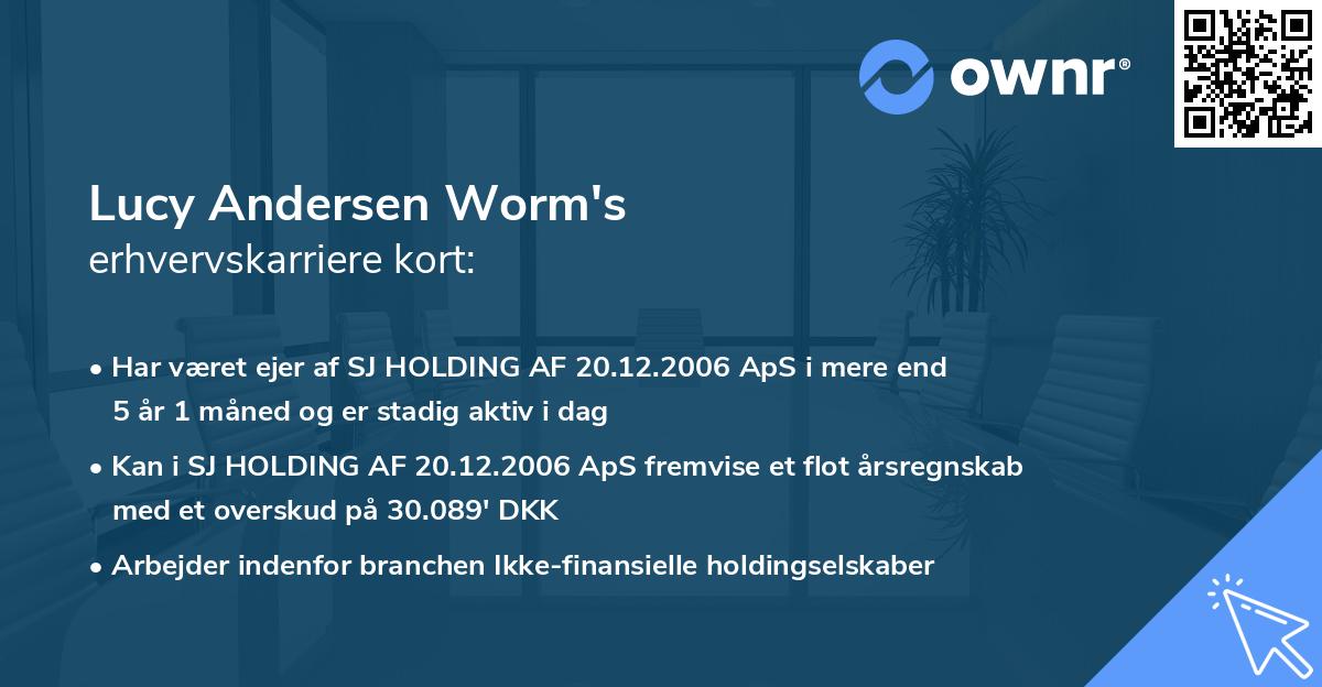 Lucy Andersen Worm's erhvervskarriere kort