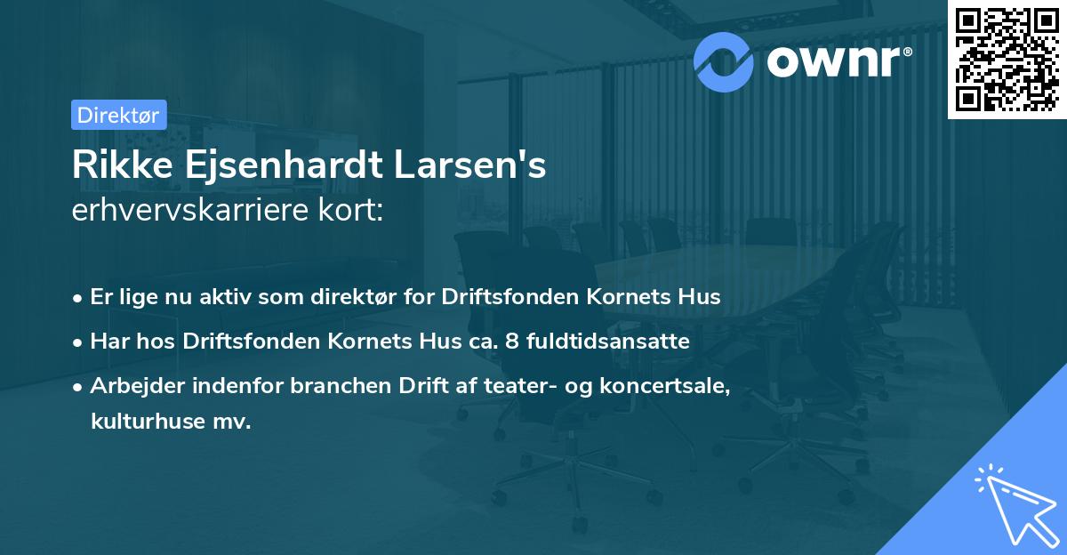 Rikke Ejsenhardt Larsen's erhvervskarriere kort
