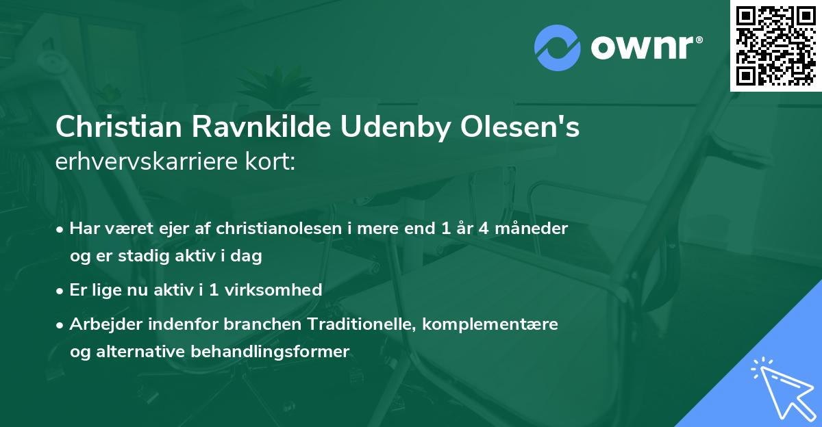 Christian Ravnkilde Udenby Olesen's erhvervskarriere kort