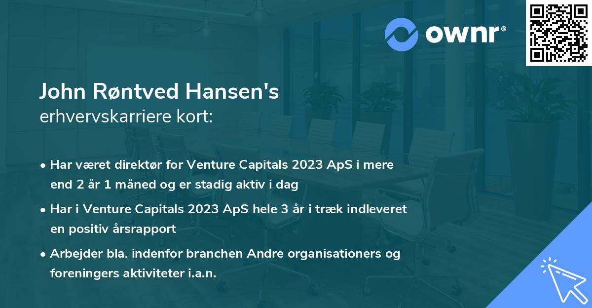 John Røntved Hansen's erhvervskarriere kort