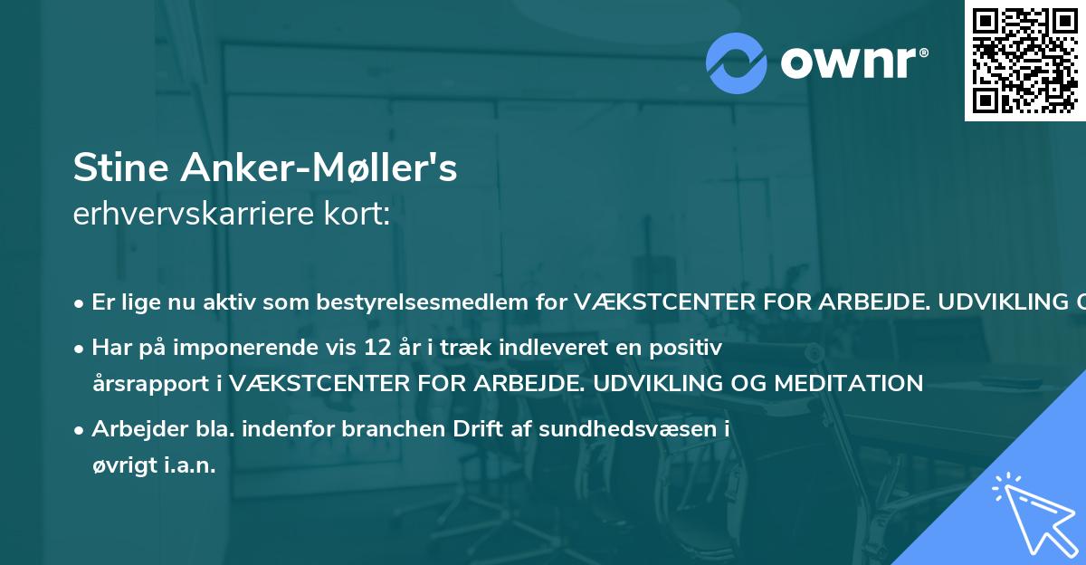 Stine Anker-Møller's erhvervskarriere kort