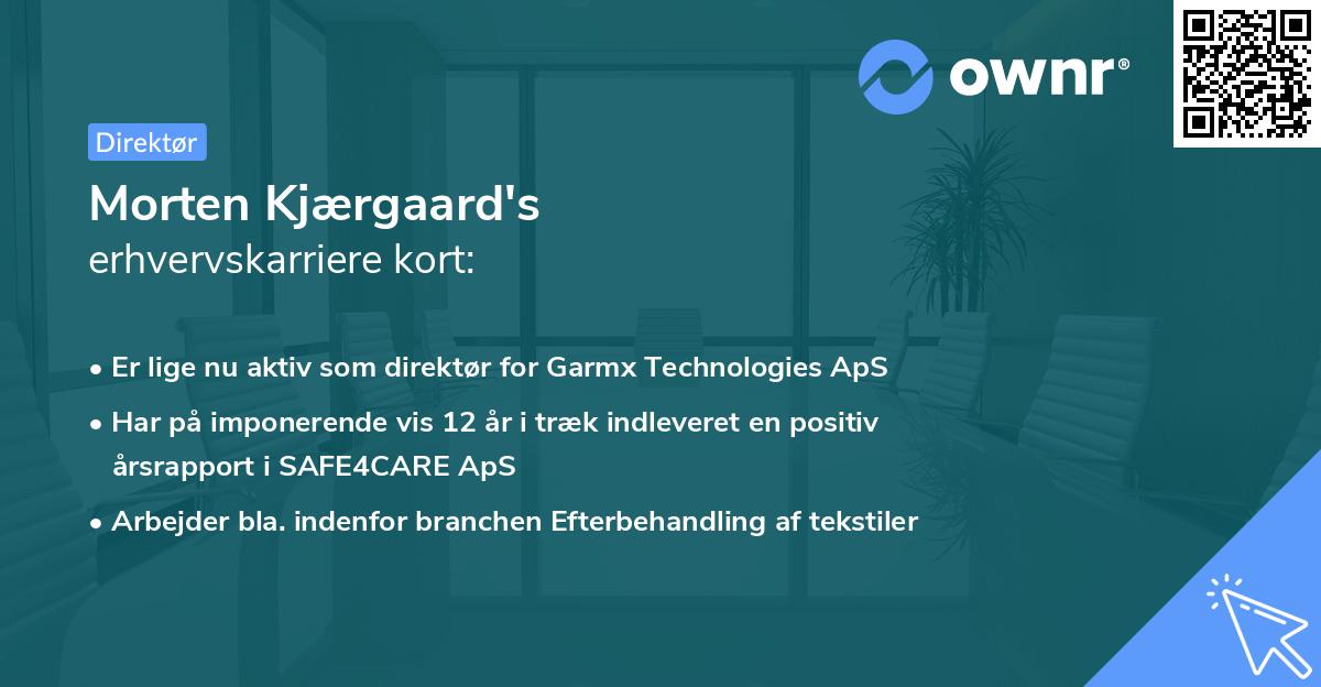 Morten Kjærgaard's erhvervskarriere kort