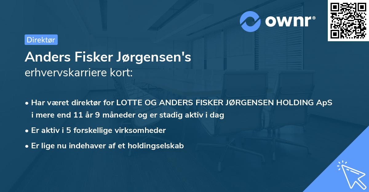 Anders Fisker Jørgensen's erhvervskarriere kort