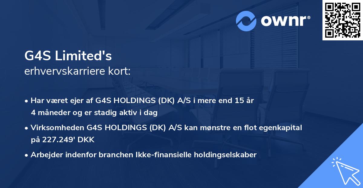 G4S Limited's erhvervskarriere kort