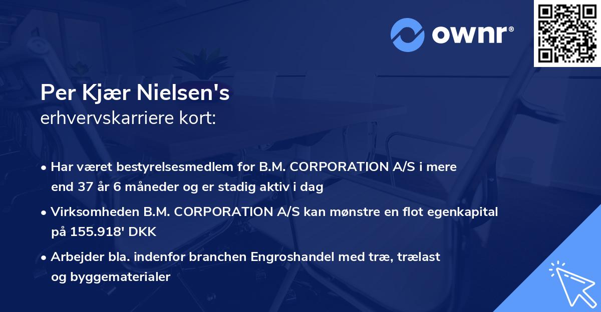 Per Kjær Nielsen's erhvervskarriere kort