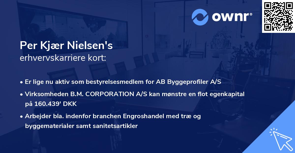 Per Kjær Nielsen's erhvervskarriere kort