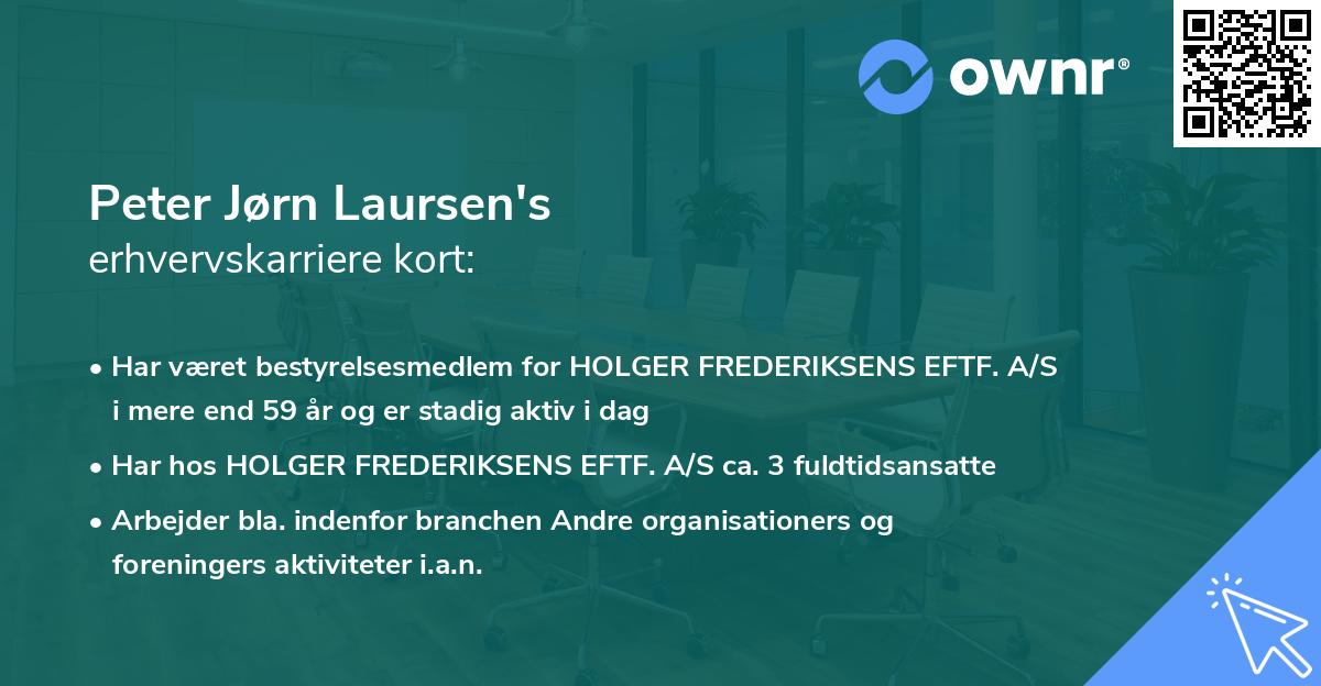Peter Jørn Laursen's erhvervskarriere kort