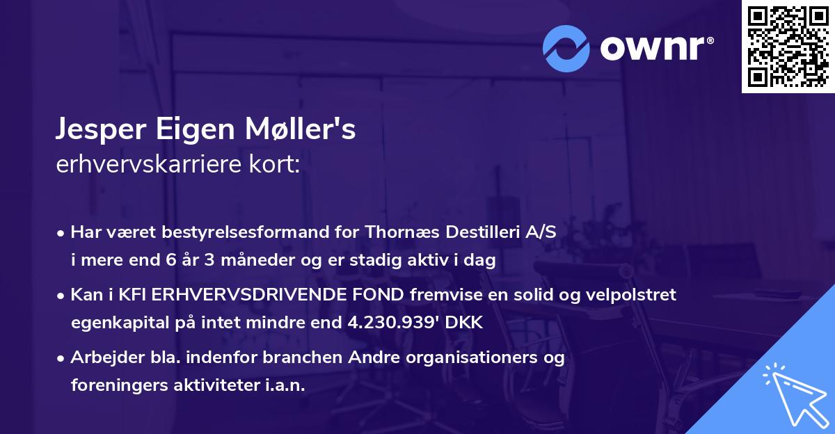 Jesper Eigen Møller's erhvervskarriere kort