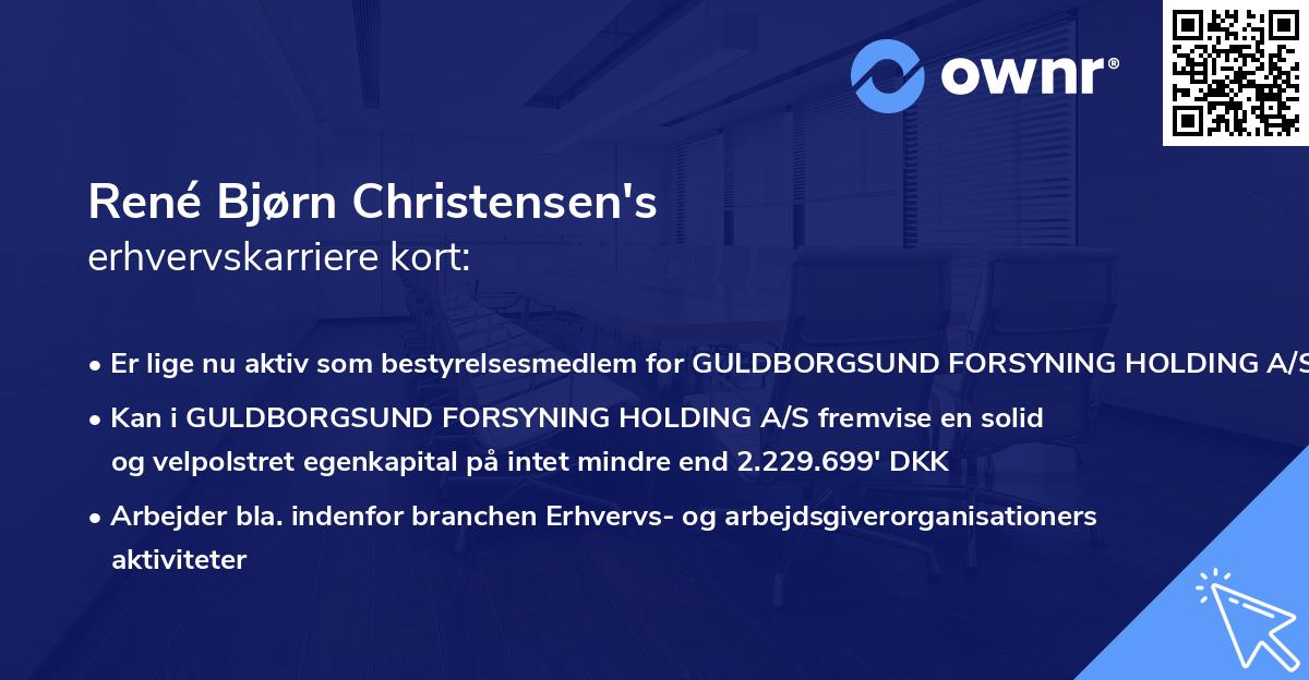 René Bjørn Christensen's erhvervskarriere kort