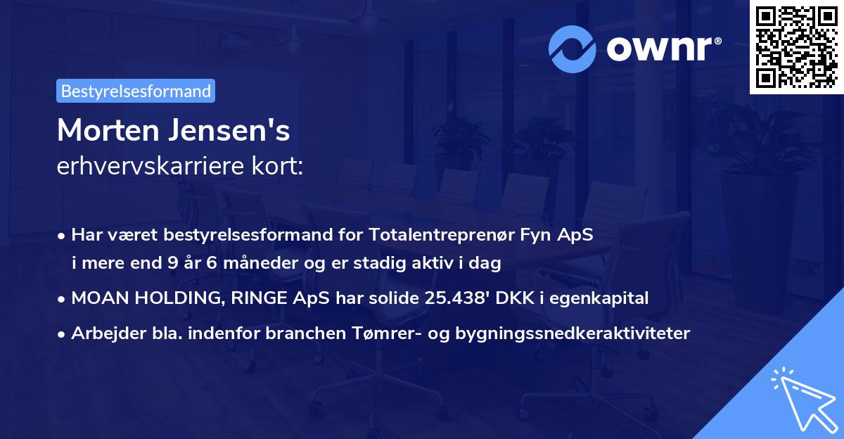 Morten Jensen's erhvervskarriere kort