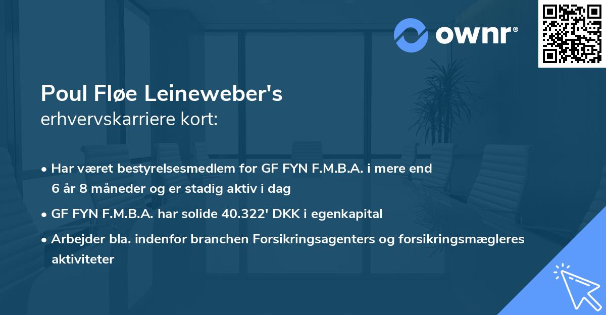 Poul Fløe Leineweber's erhvervskarriere kort