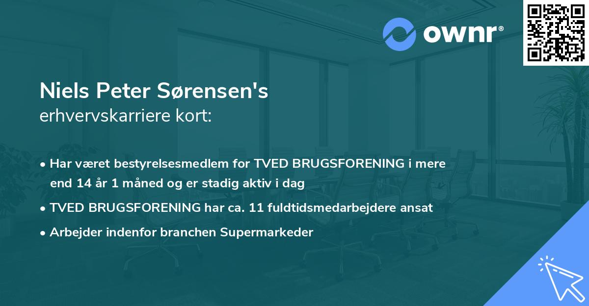 Niels Peter Sørensen's erhvervskarriere kort