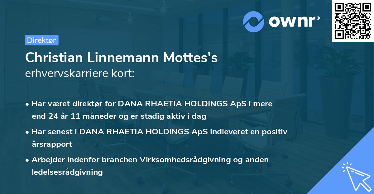 Christian Linnemann Mottes's erhvervskarriere kort