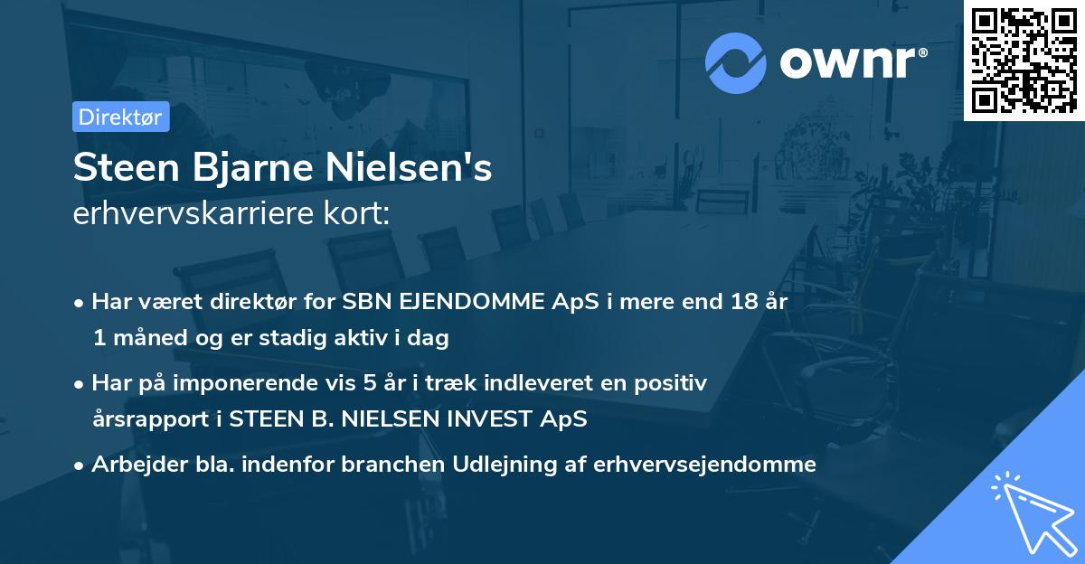 Steen Bjarne Nielsen's erhvervskarriere kort