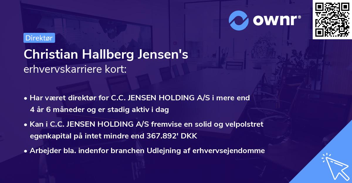 Christian Hallberg Jensen's erhvervskarriere kort