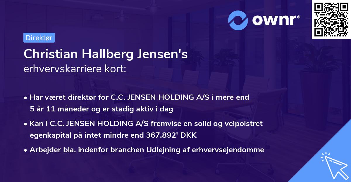 Christian Hallberg Jensen's erhvervskarriere kort