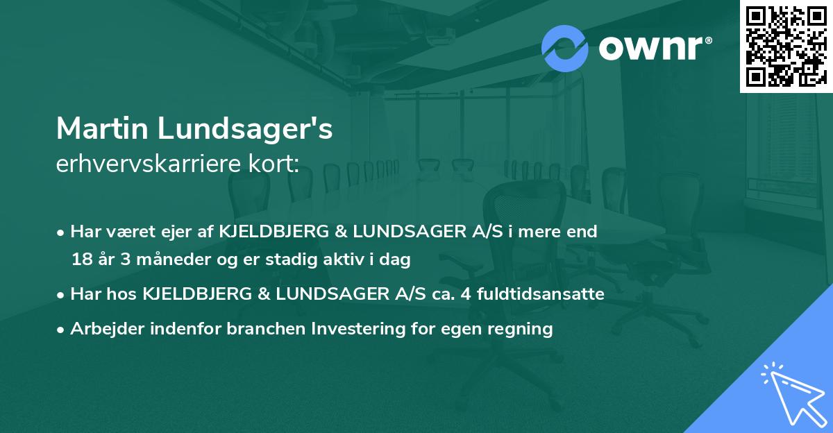 Martin Lundsager's erhvervskarriere kort