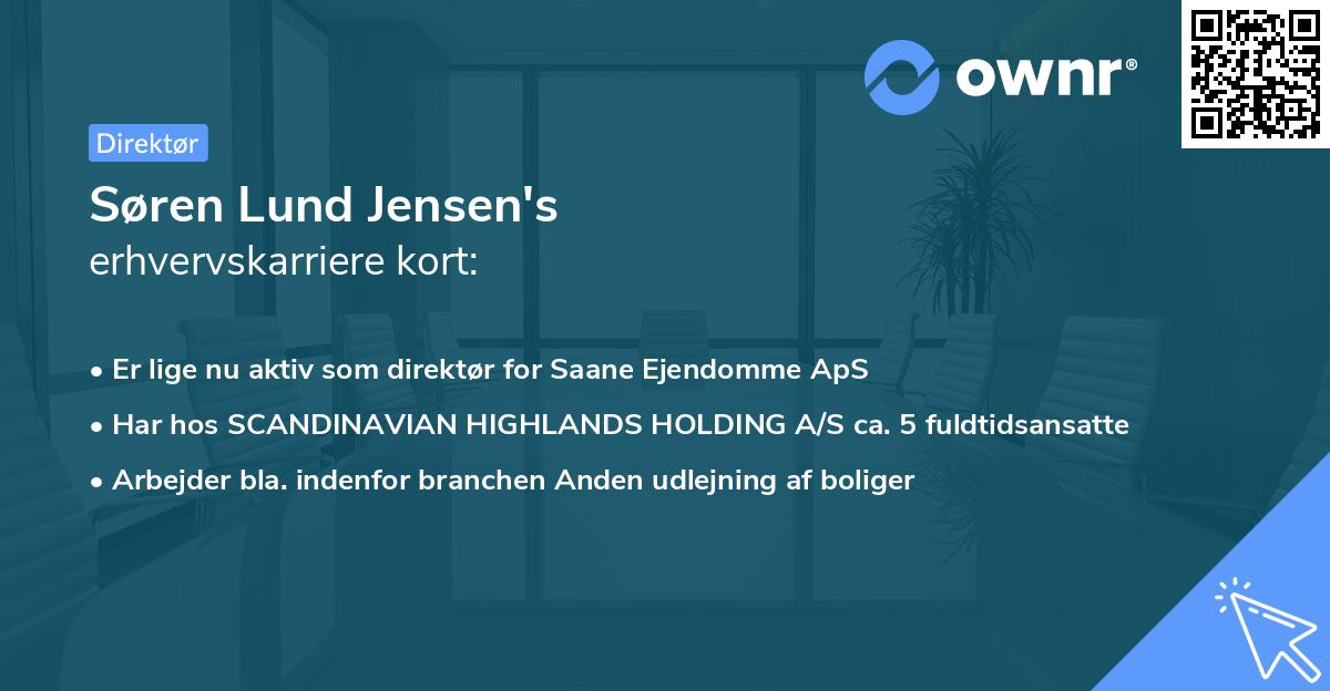 Søren Lund Jensen's erhvervskarriere kort
