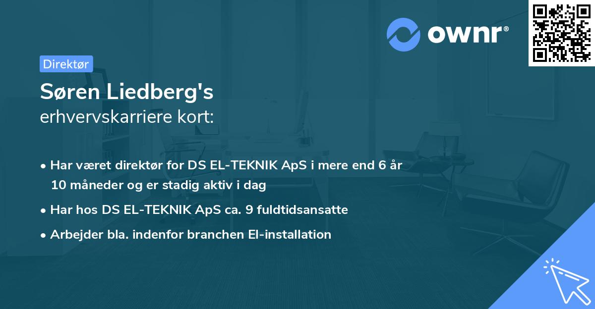 Søren Liedberg's erhvervskarriere kort