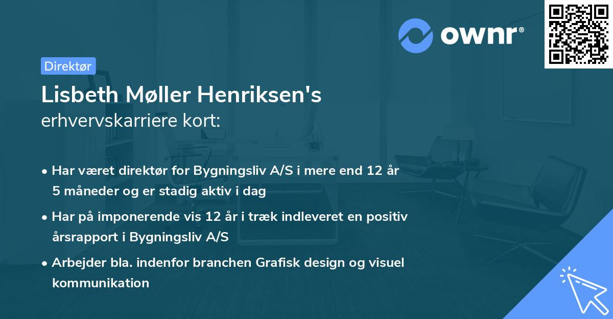 Lisbeth Møller Henriksen's erhvervskarriere kort
