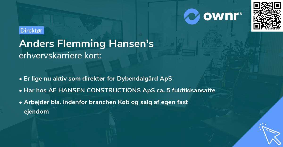 Anders Flemming Hansen's erhvervskarriere kort