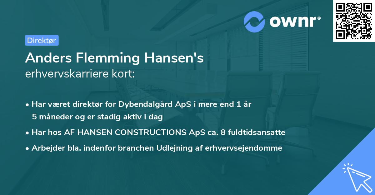 Anders Flemming Hansen's erhvervskarriere kort