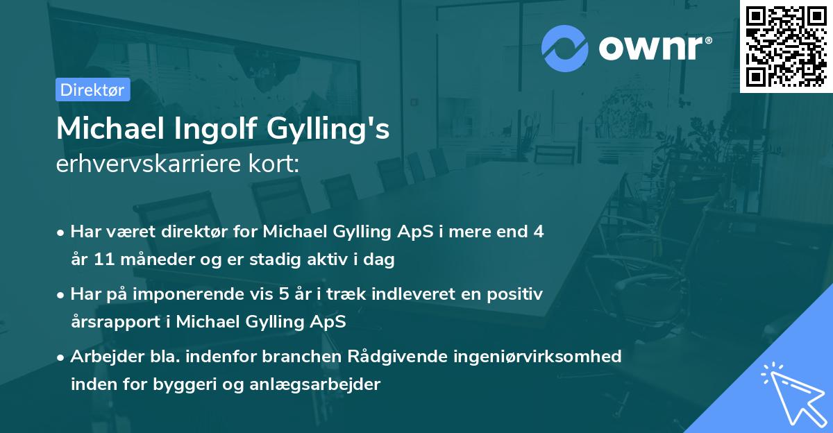 Michael Ingolf Gylling's erhvervskarriere kort