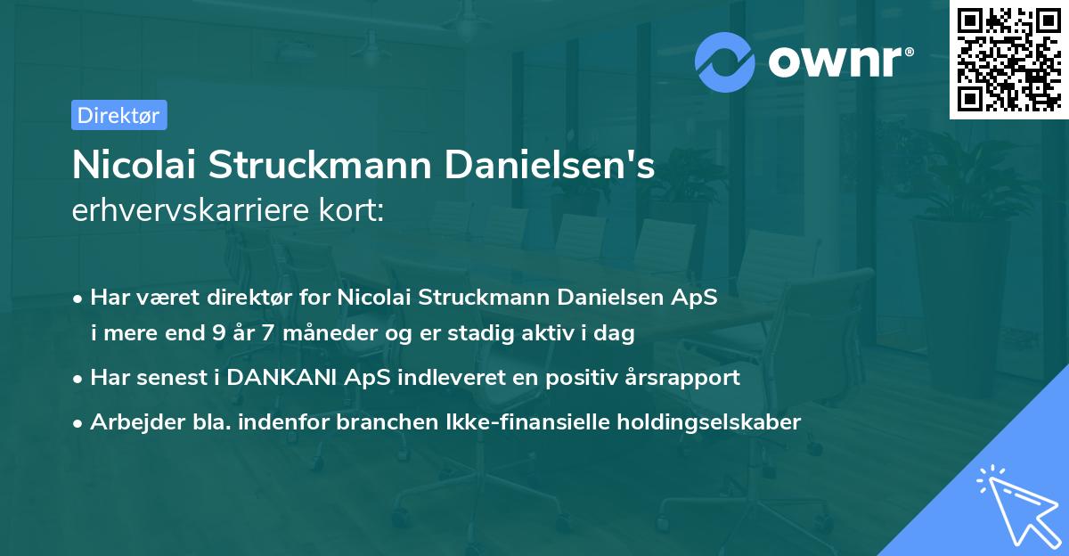 Nicolai Struckmann Danielsen's erhvervskarriere kort