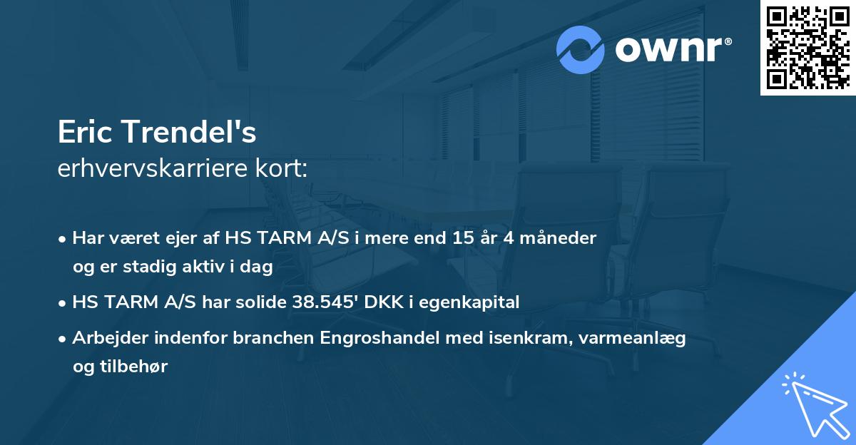 Eric Trendel's erhvervskarriere kort