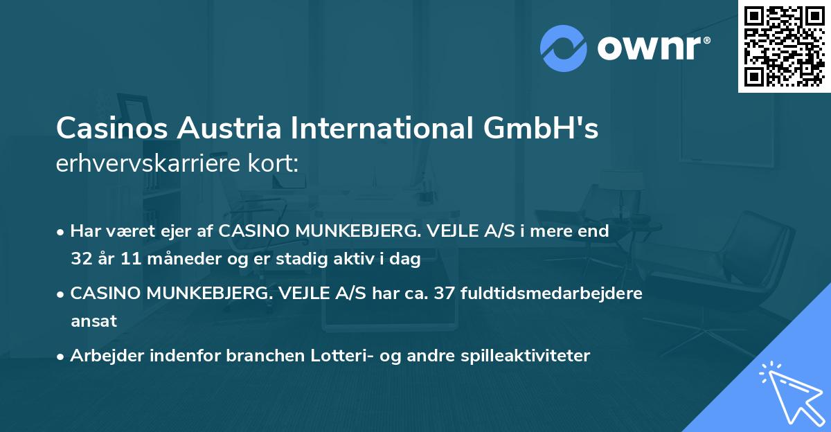 Casinos Austria International GmbH's erhvervskarriere kort