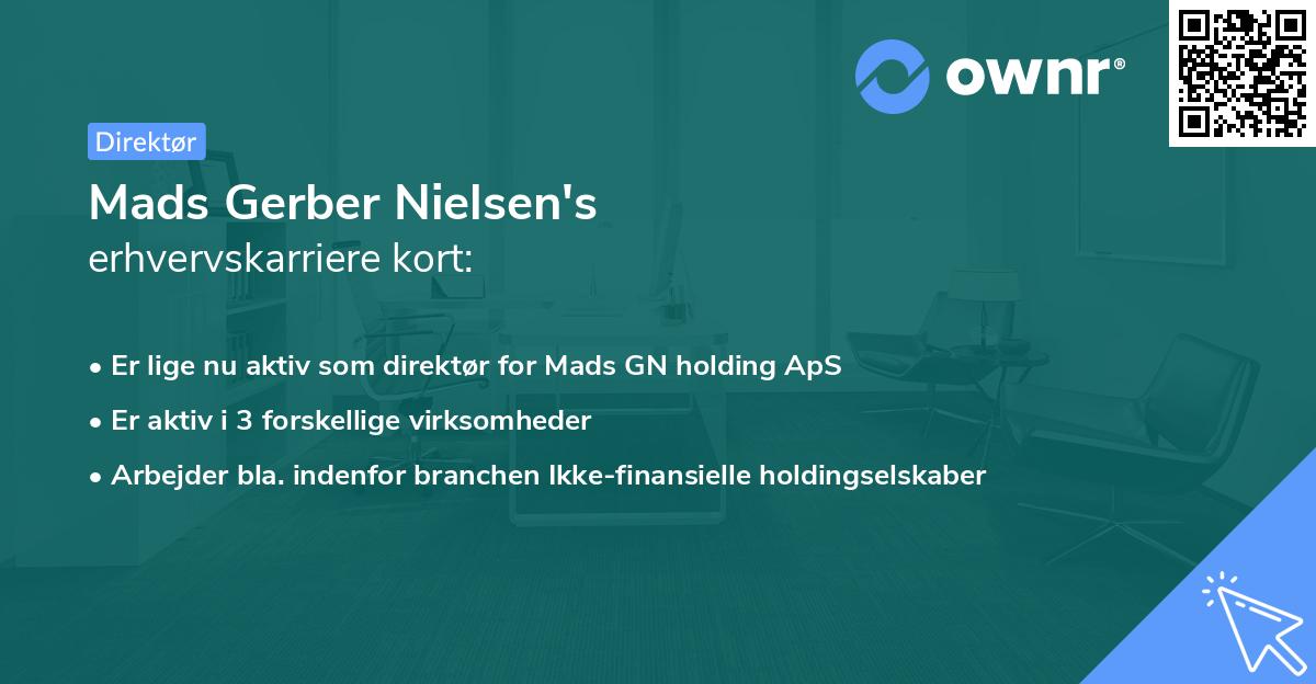 Mads Gerber Nielsen's erhvervskarriere kort