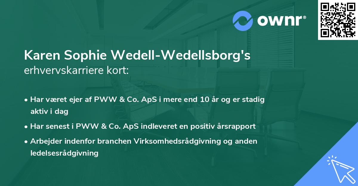 Karen Sophie Wedell-Wedellsborg's erhvervskarriere kort