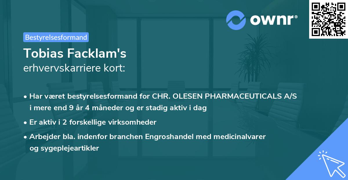 Tobias Facklam's erhvervskarriere kort