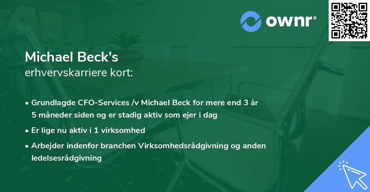 Michael Beck's erhvervskarriere kort