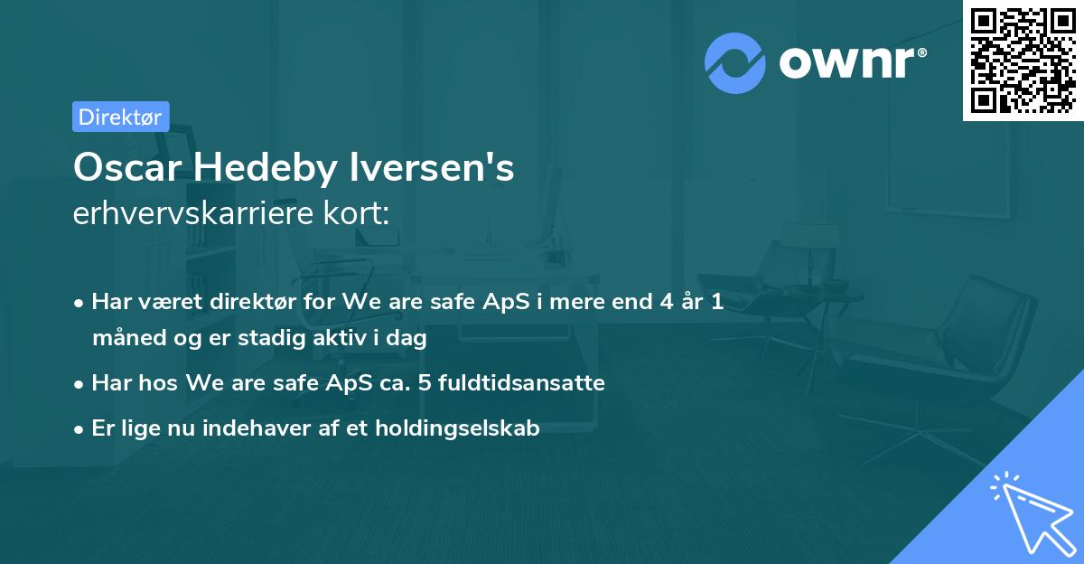 Oscar Hedeby Iversen's erhvervskarriere kort